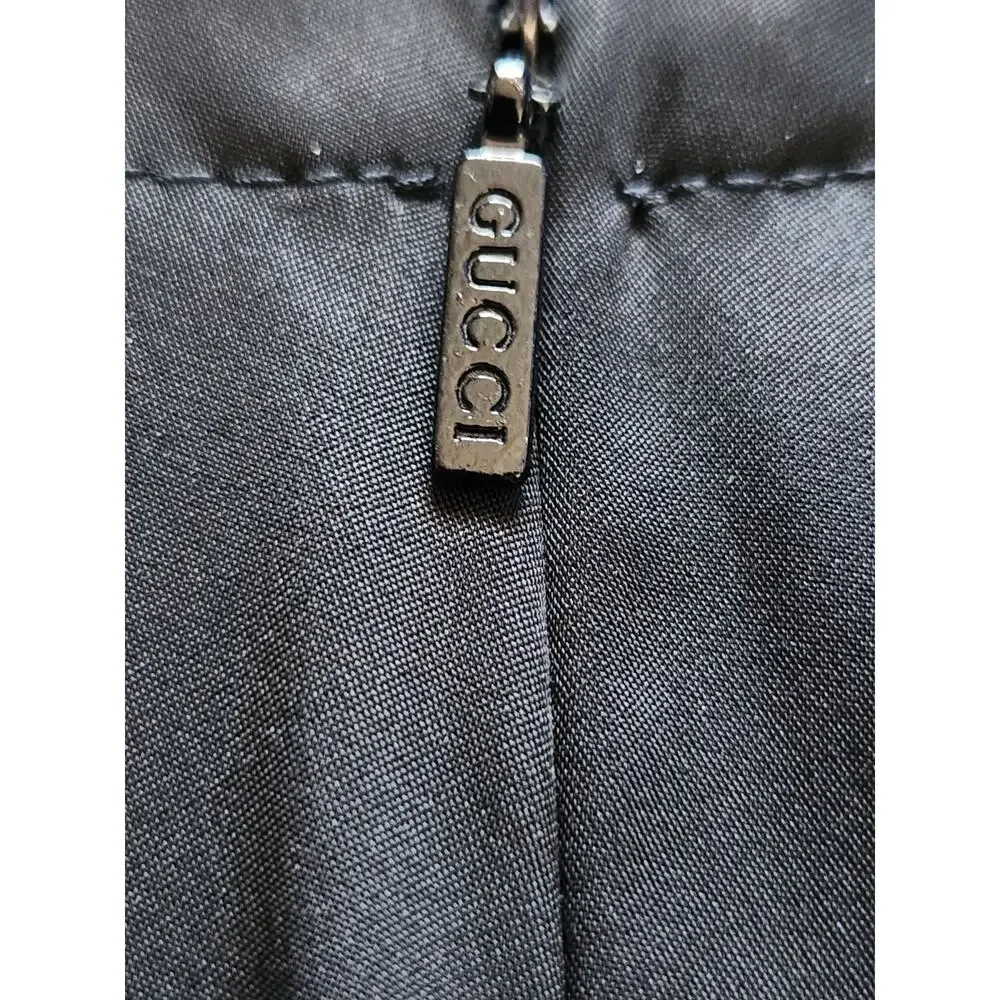 Gucci Black Satin High Waist Flare Trumpet Skirt IT 40 Bodycon Made Italy - Picture 4 of 9